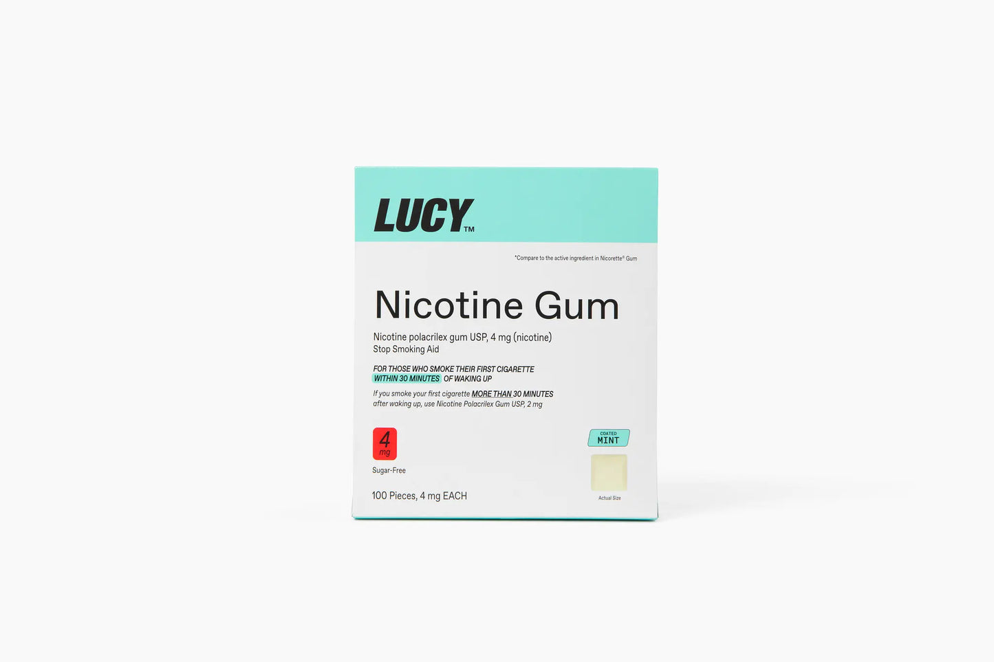 Lucy Nicotine Replacement Therapy, Quit Gum, 100 ct.