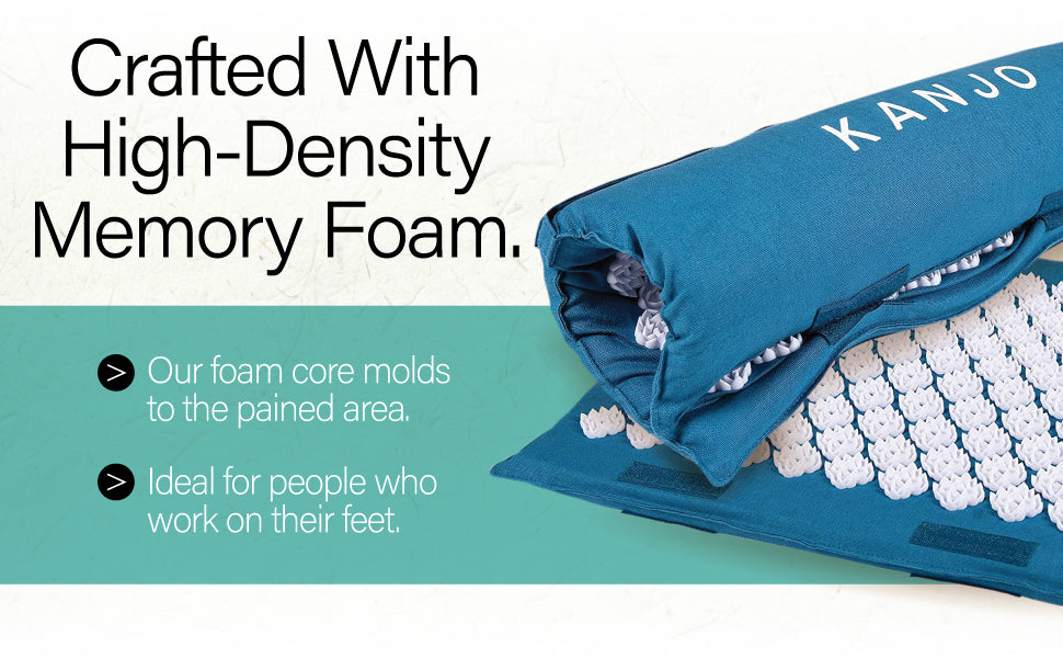 Kanjo Acupressure Memory Foam Foot Mat, Sapphire