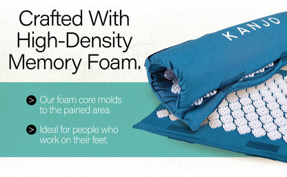 Kanjo Acupressure Memory Foam Foot Mat, Sapphire