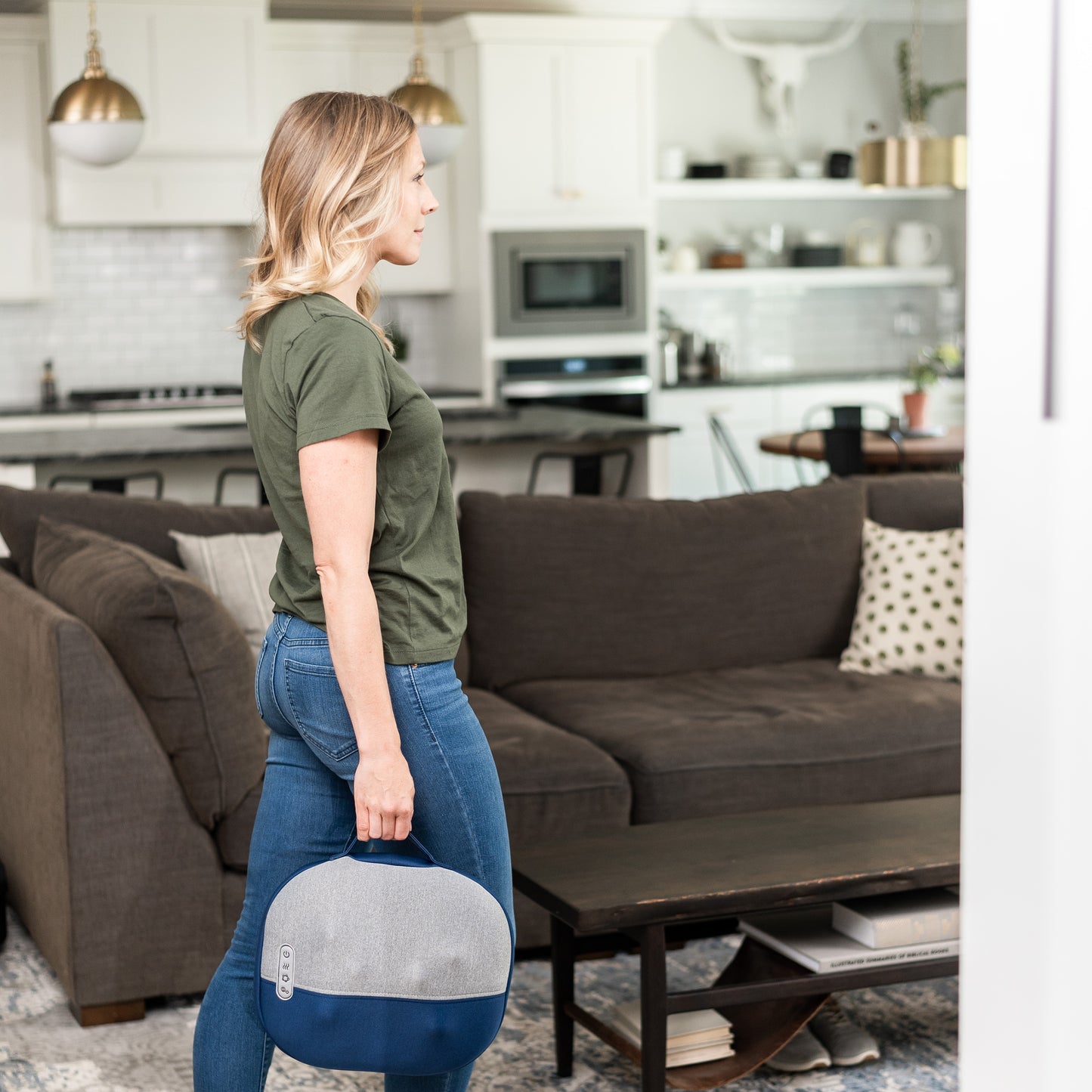 Miko Kumo Wireless Heat and Massage Pillow for Pain Relief