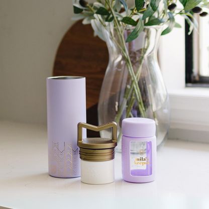 MilKeeper Breast Milk Cooler Starter Set, Lavender Fields