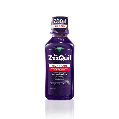 ZzzQuil Nighttime Pain Relief Liquid, Berry, 12 oz.
