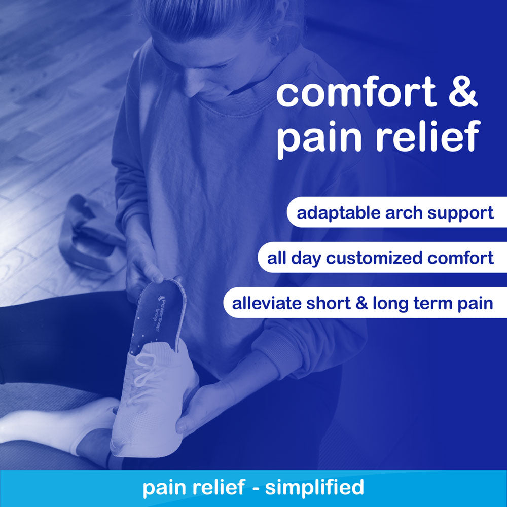 Comfort & Pain Relief: Adaptable arch support, all-day customized comfort, alleviate short & long-term pain. Pain relief, simplified.