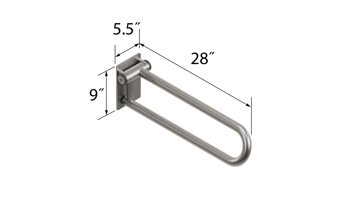 P.T. Rail™, Hinged Wall-Mounted Support Rail