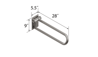 P.T. Rail™, Hinged Wall-Mounted Support Rail
