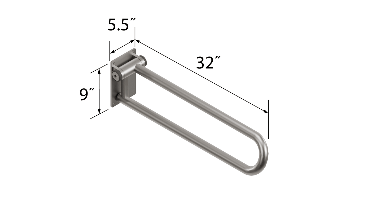 P.T. Rail™, Hinged Wall-Mounted Support Rail