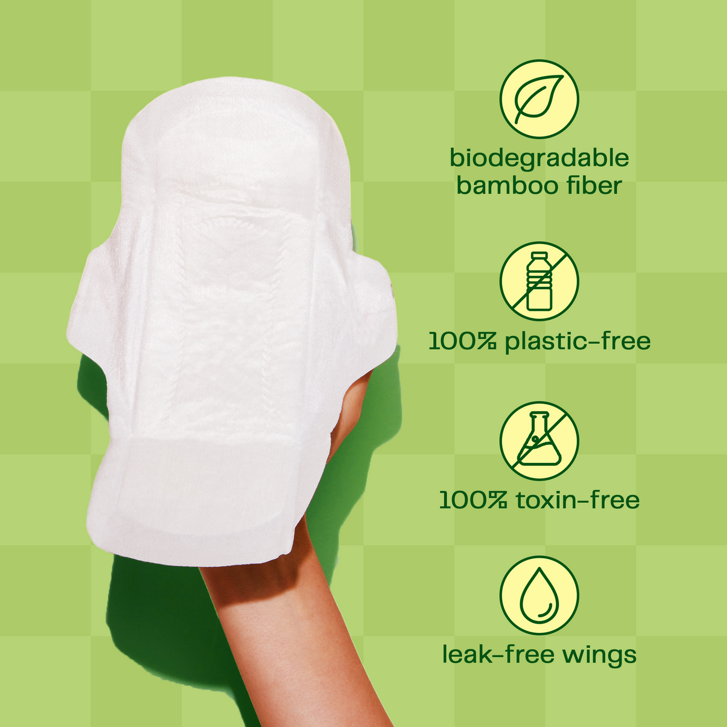 Viv Winged Bamboo Biodegradable Pads, 12 ct.