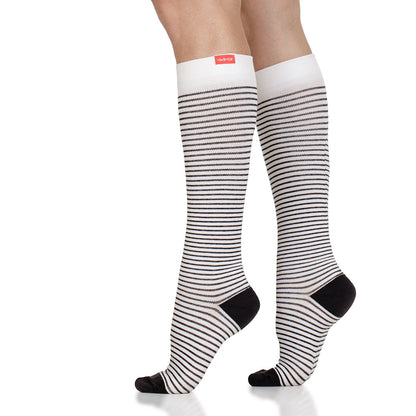 VIM & VIGR Pinstripe Cotton Compression Socks, 30-40 mmHg