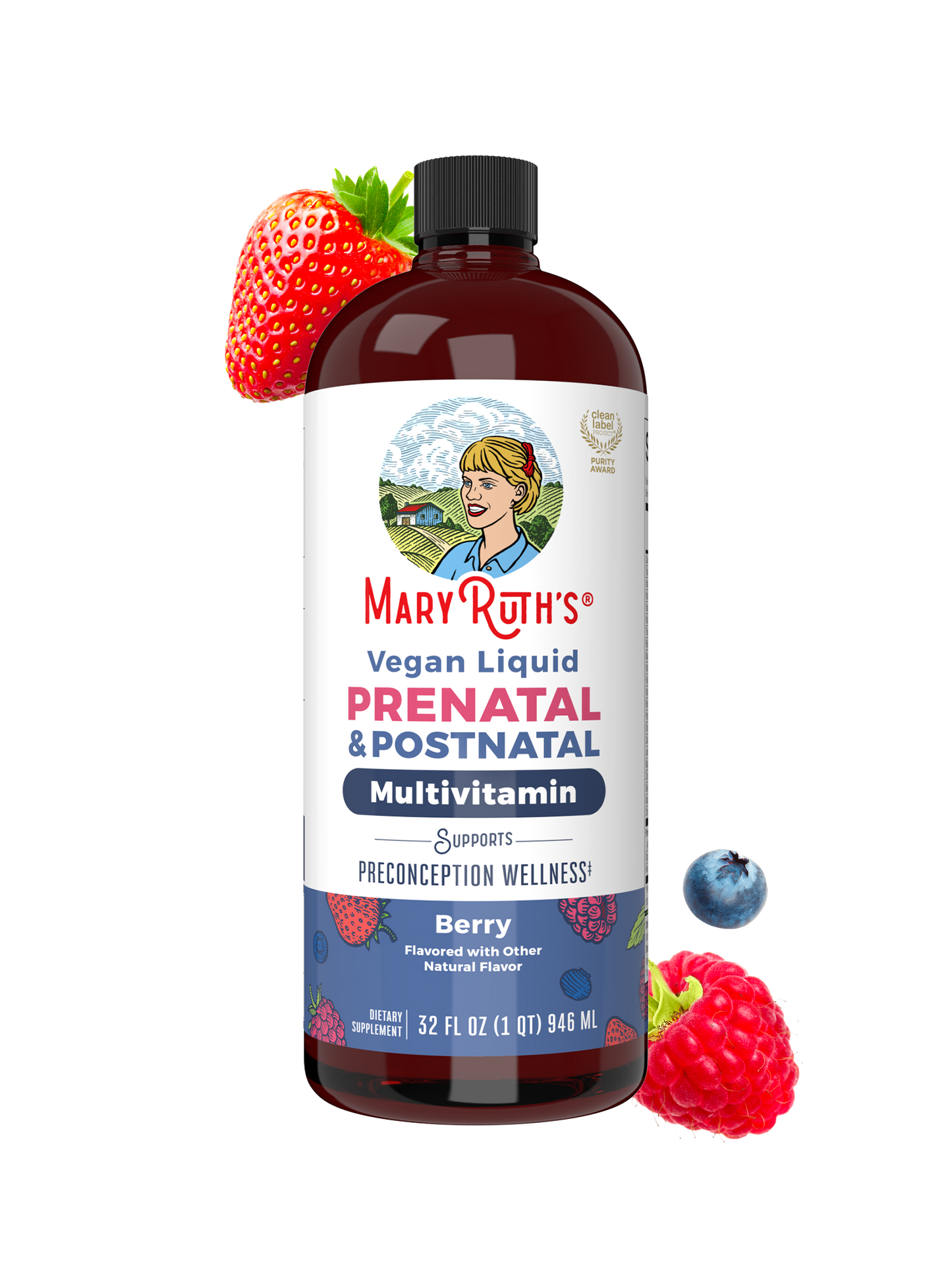 Mary Ruth's® Prenatal & Postnatal Liquid Multivitamin, Berry, 32 oz.