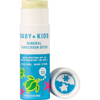 Raw Elements Baby and Kids Mineral Sunscreen SPF 30+ Stick, 1 fl. oz.