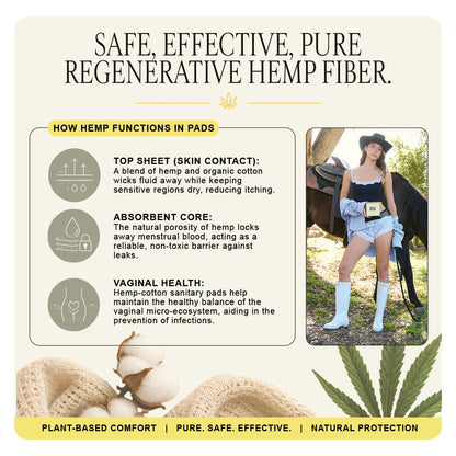 Rif Care Pads Organic Super Hemp Fiber, 12 Count, 2 Pack