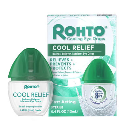 Rohto Allergy Relief Cooling Eye Drops, 0.4 oz.