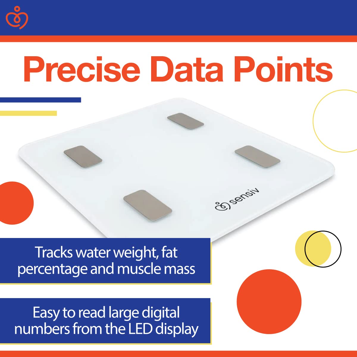 Sensiv Smart Scale with Body Composition and SensivSmart+ App