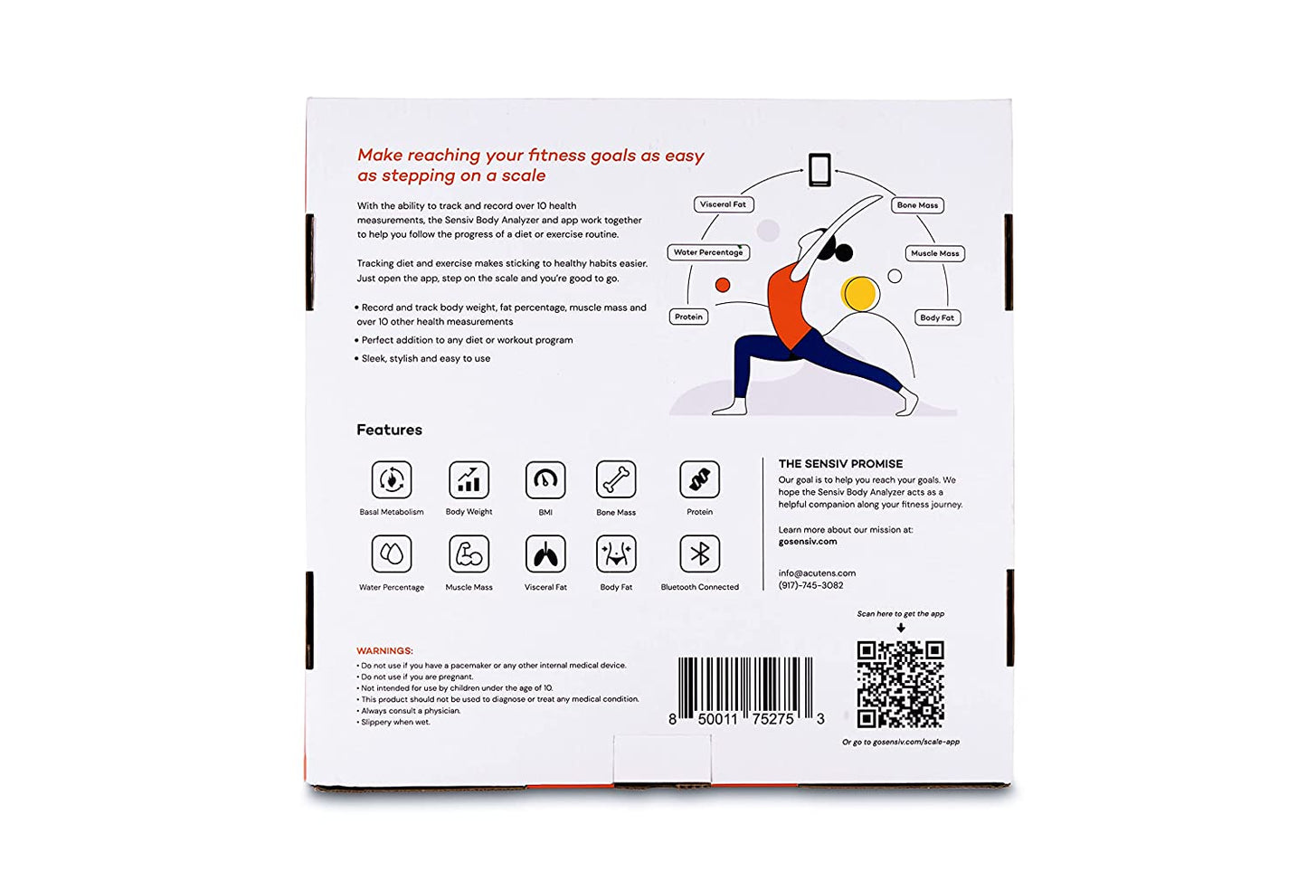 Sensiv Smart Scale with Body Composition and SensivSmart+ App