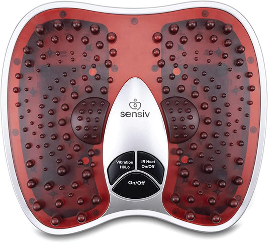 Masajeador de pies de acupresión Sensiv para la circulación sanguínea y el alivio del dolor para el dolor de pies y el alivio de la fascitis plantar Calor infrarrojo con vibración ajustable 