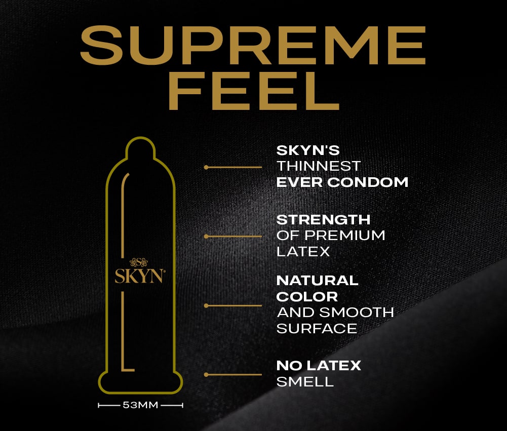 SKYN Supreme Non-Latex Lubricated Condoms, 30ct