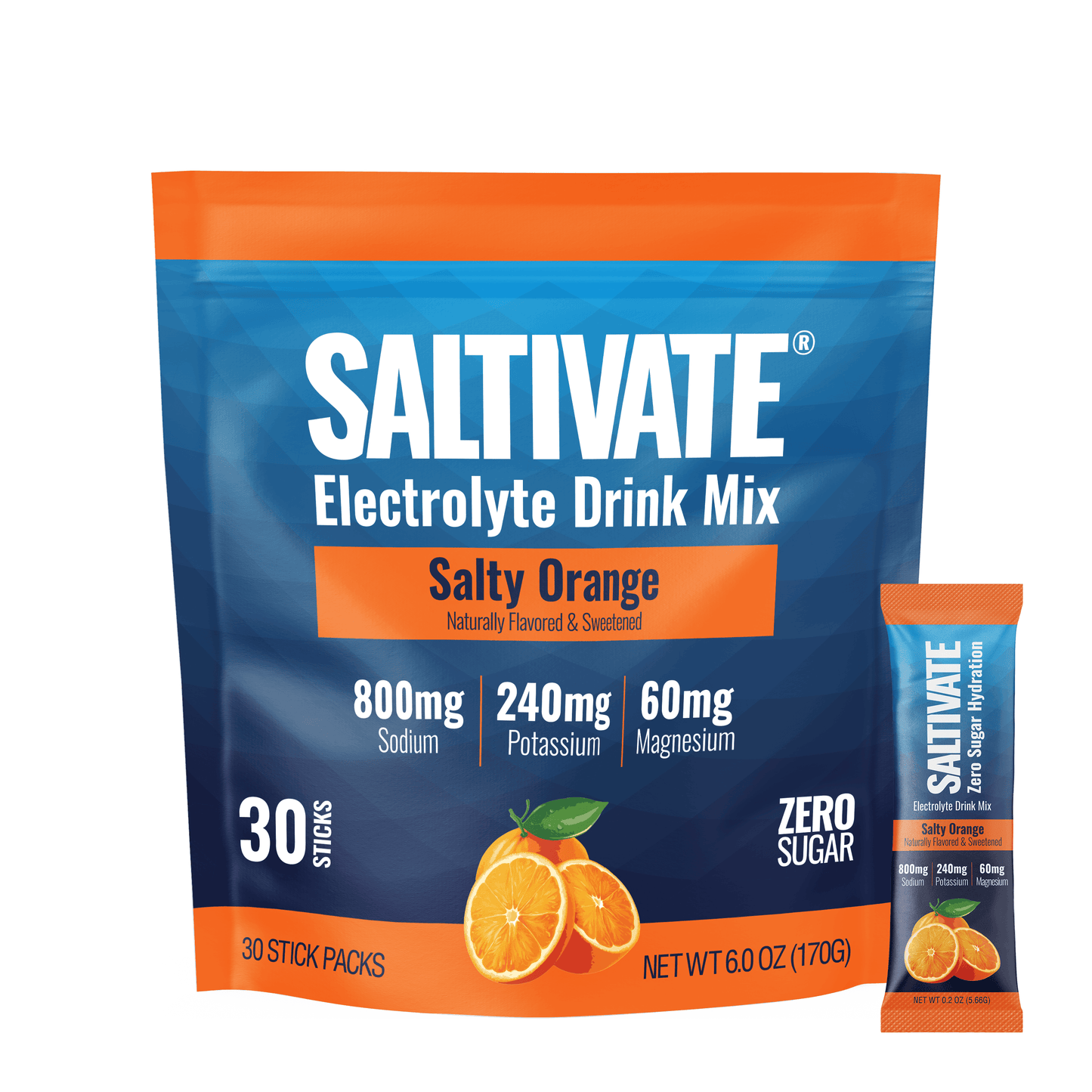 Saltivate Hydration Electrolyte Powder Mix Packets, Sugar Free, 30 ct.