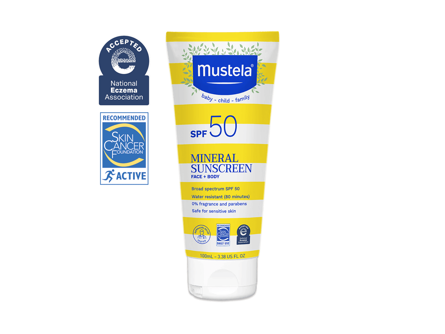 Mustela Baby SPF 50 Mineral Sunscreen Lotion, 3.38 oz.