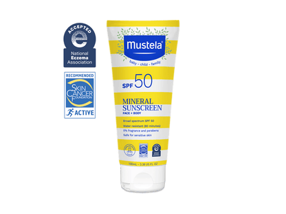Mustela Baby SPF 50 Mineral Sunscreen Lotion, 3.38 oz.