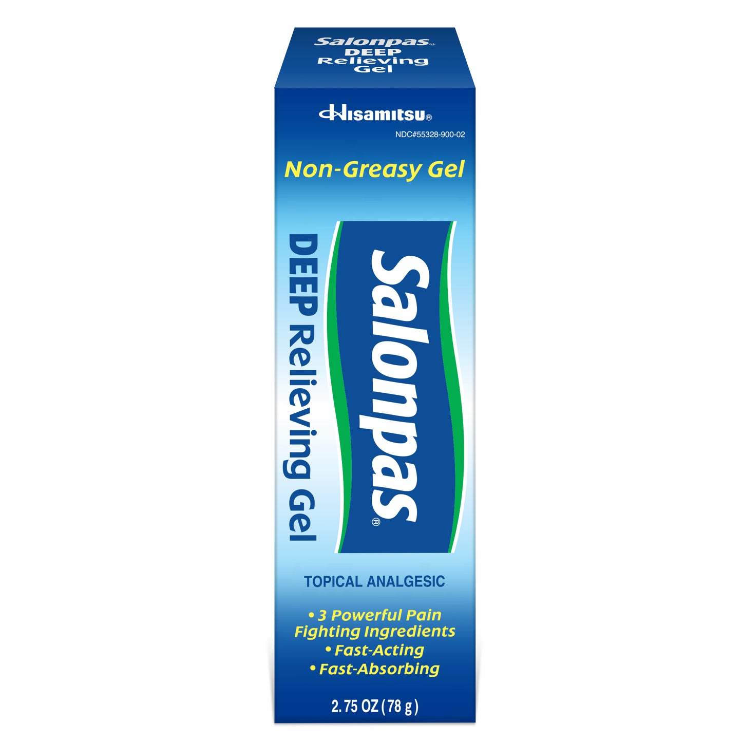 Salonpas Deep Relieving Topical Pain Relief Gel, 2.75 fl. oz.