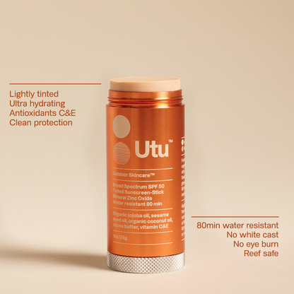 Utu SPF 50 Lightly Tinted Sunscreen Stick, 1 oz.
