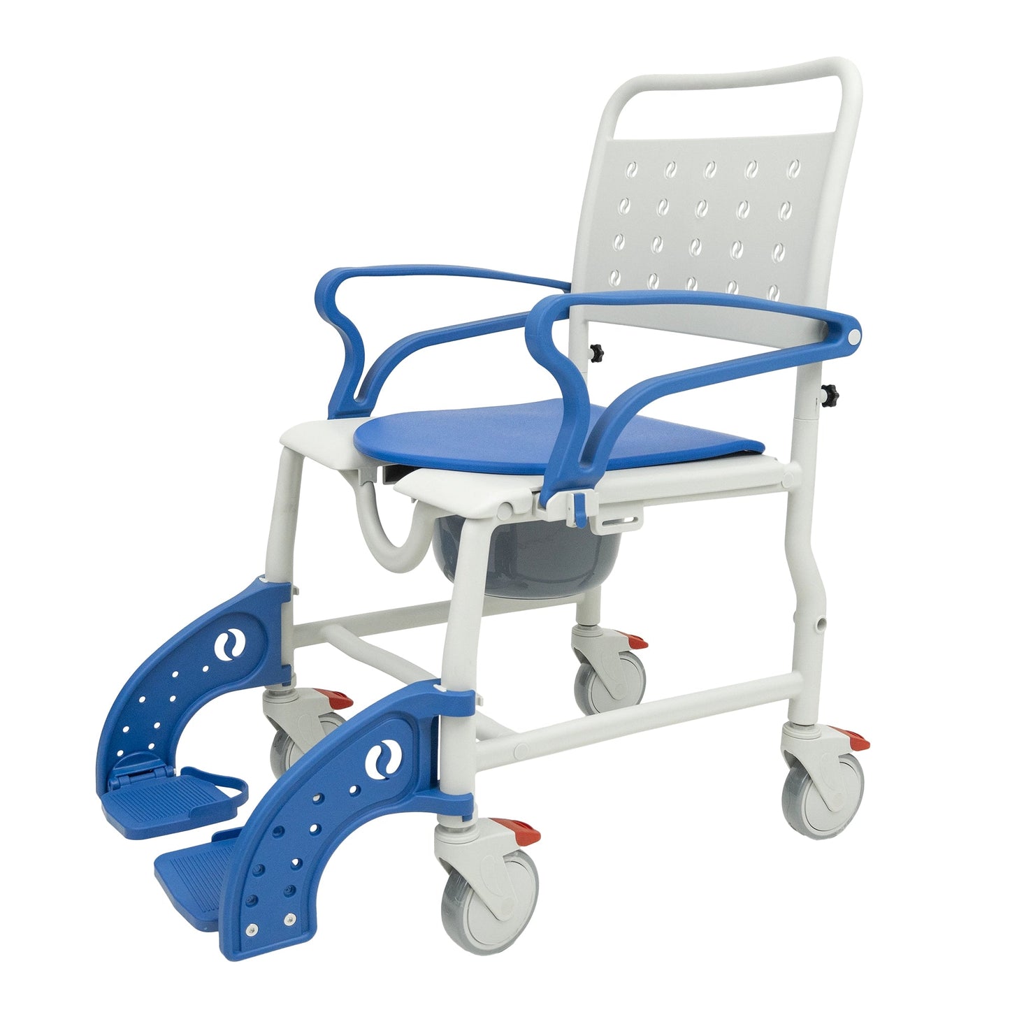 SideKick Wheelchair Shower Chair Lightweight Rolling Shower Commode Chair for Assisted Bathing
