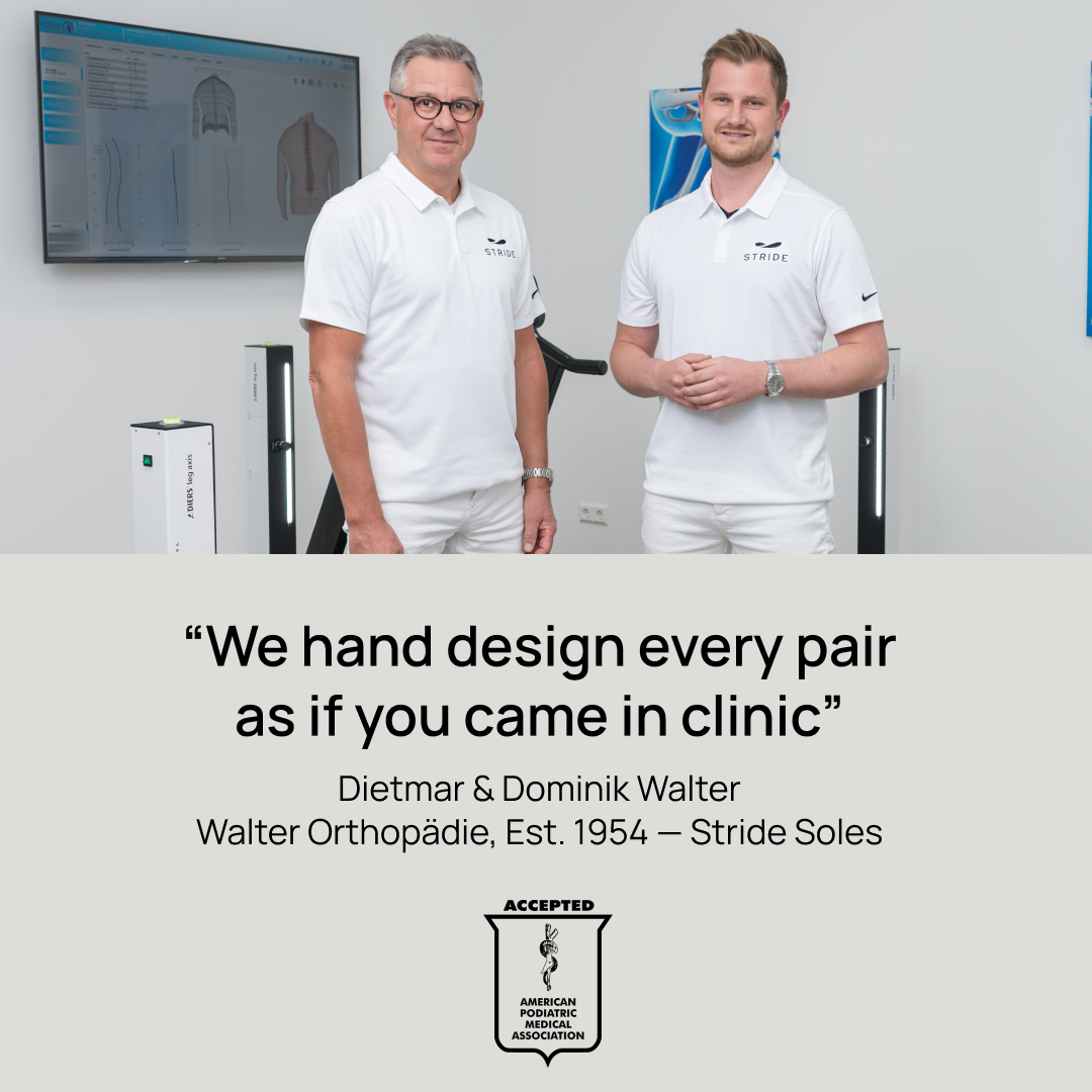 Stride Custom Orthotics — Podiatrist Designed, 3D Foot Scan, Gait Analysis