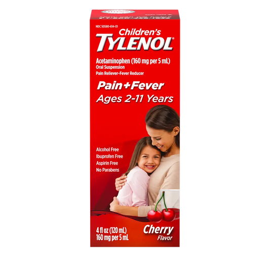 Children's Tylenol Acetaminophen Children's Pain Relief, Cherry, 4 oz.
