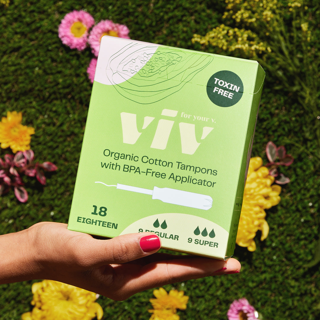 Viv Organic Cotton Tampons, Super, 18 ct.