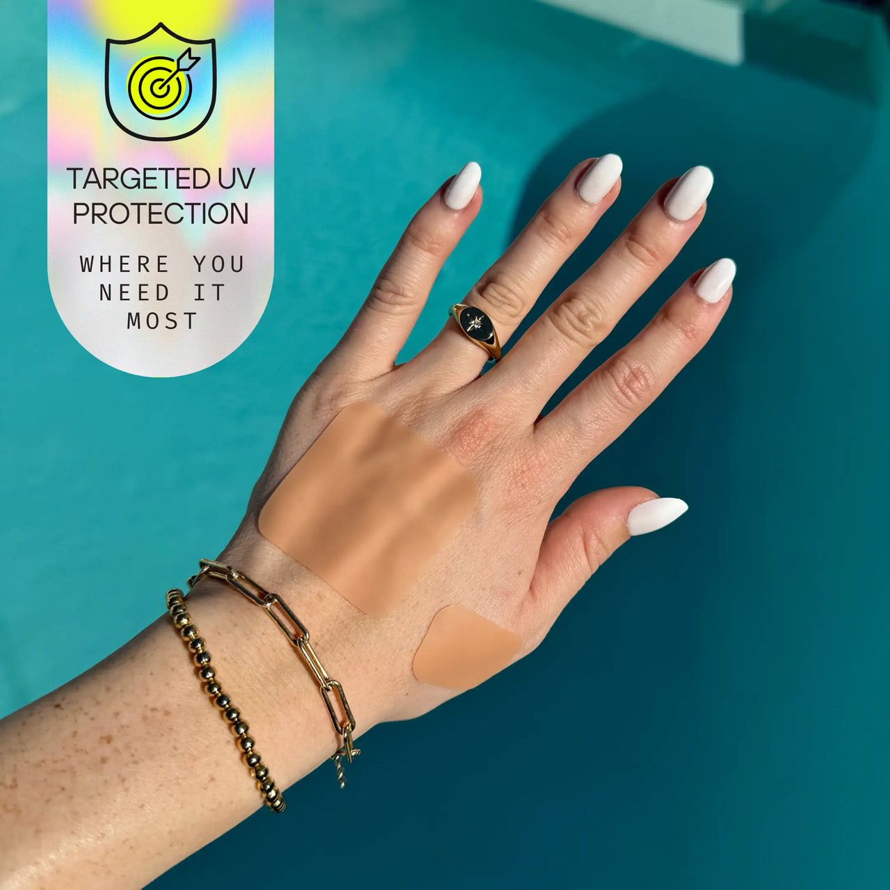 Sun Patch Targeted Squares UV UPF 50+ Protection, Nude, 8 ct.