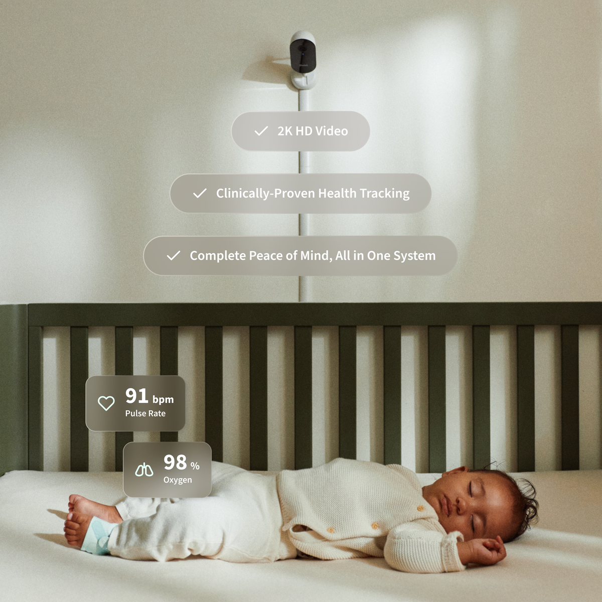 Owlet Dream Duo™ (Gen 3) Smart Baby Monitor with Sock