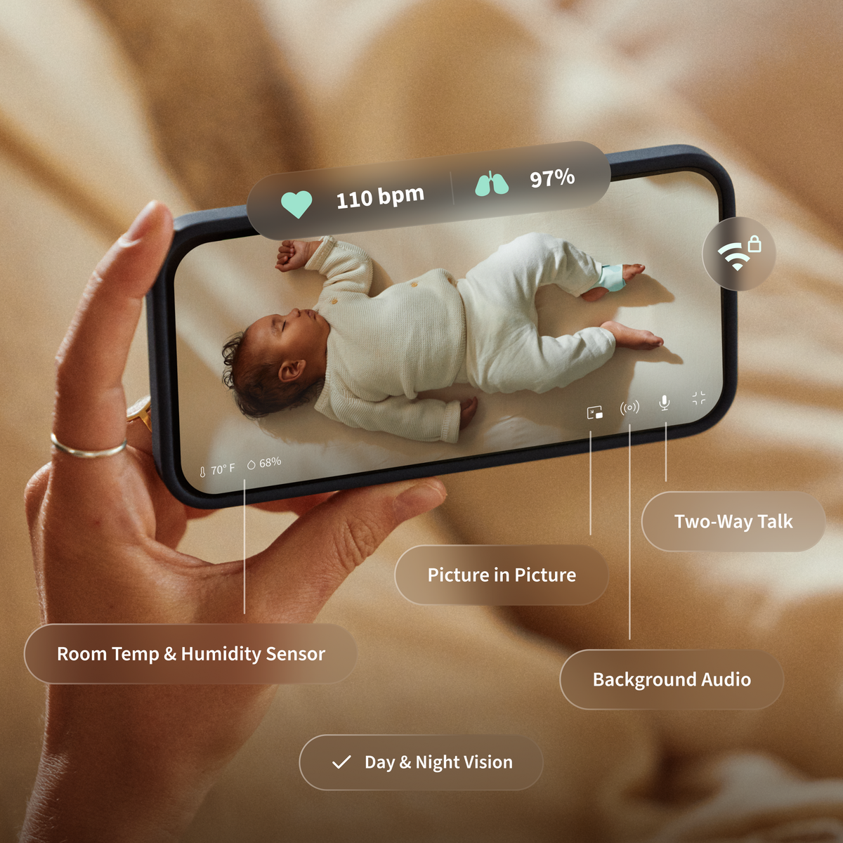 Owlet Dream Duo™ (Gen 3) Smart Baby Monitor with Sock