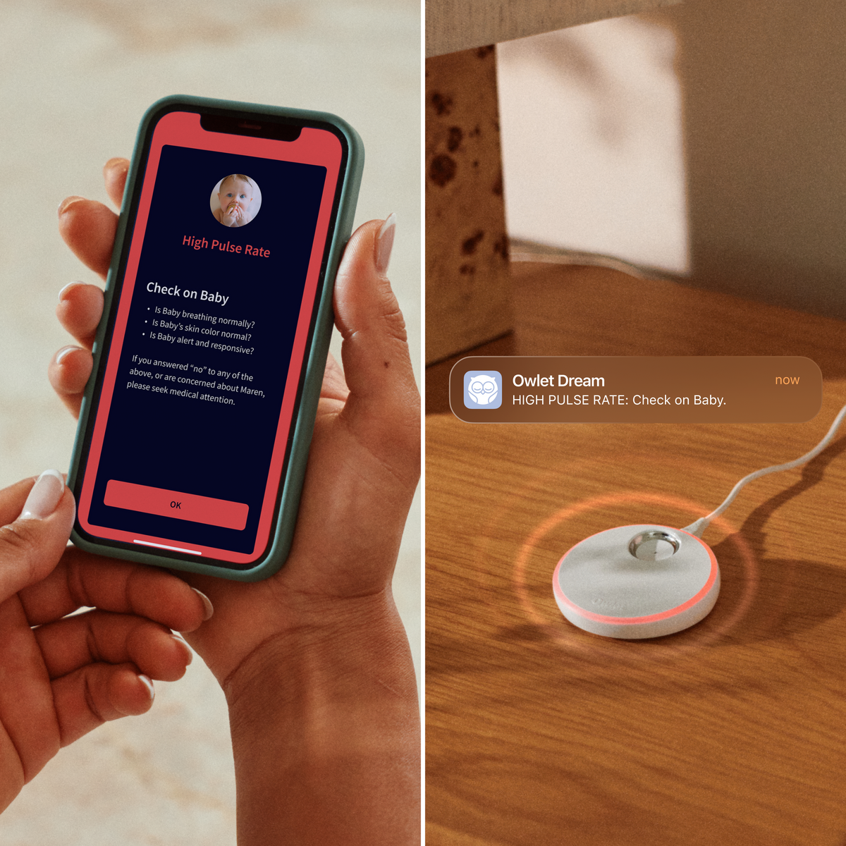Owlet Dream Duo™ (Gen 3) Smart Baby Monitor with Sock