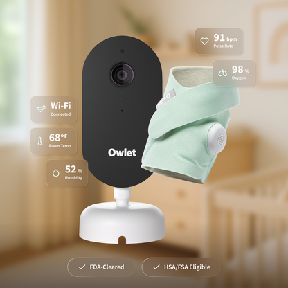 Owlet Dream Duo™ (Gen 3) Smart Baby Monitor with Sock
