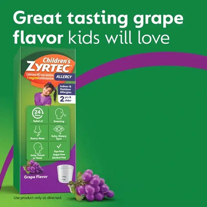 Children’s ZYRTEC® 24 HR Allergy Relief Syrup with Cetirizine HCl, 4 oz.