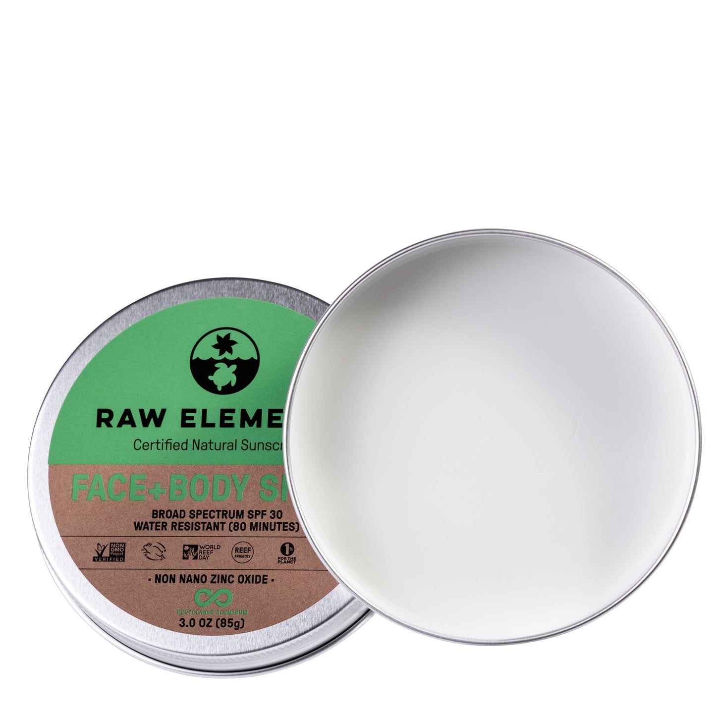 Raw Elements Face and Body Cream Tin SPF 30, 3 fl. oz.