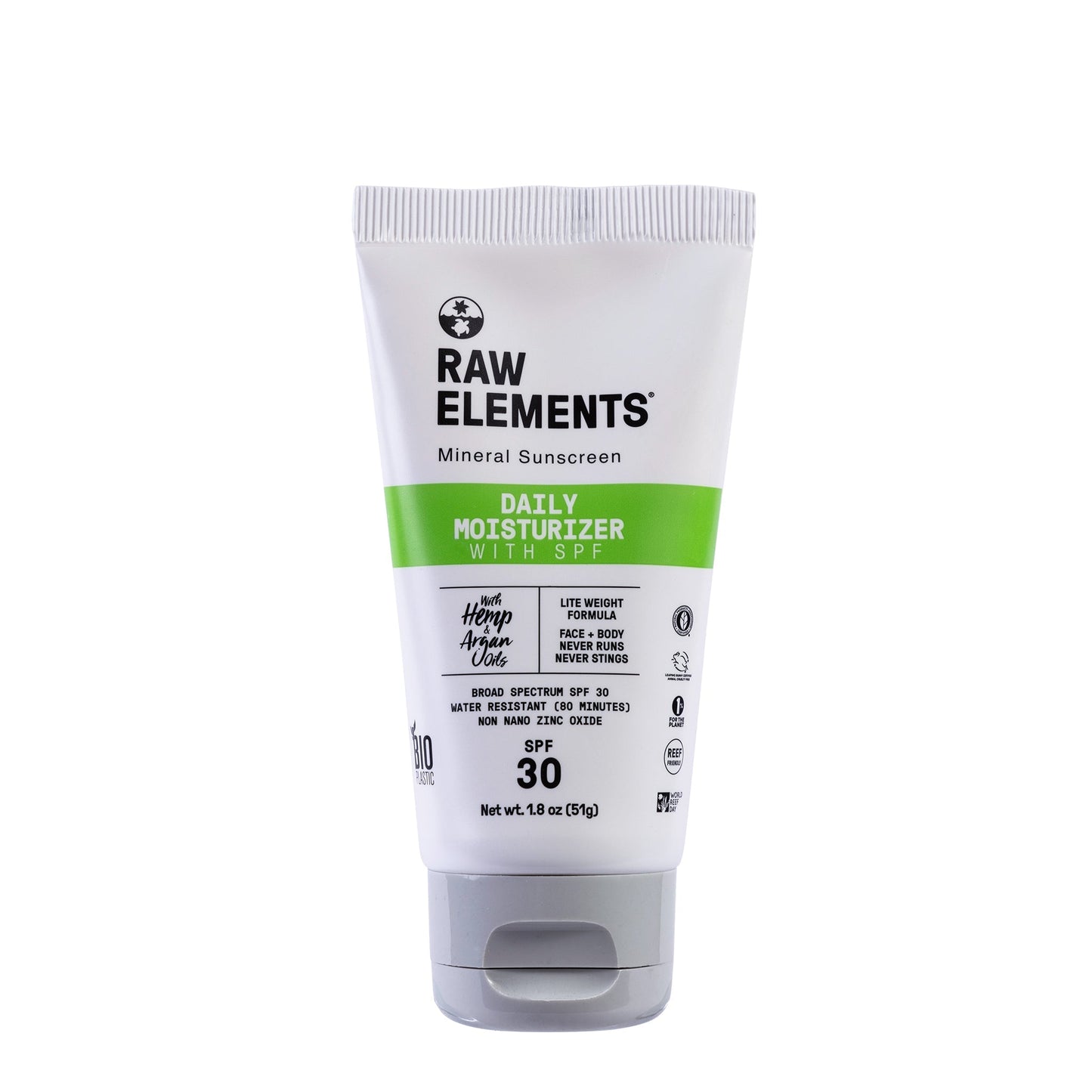 Raw Elements Daily Moisturizer Mineral Sunscreen SPF 30, 1.8 fl. oz.