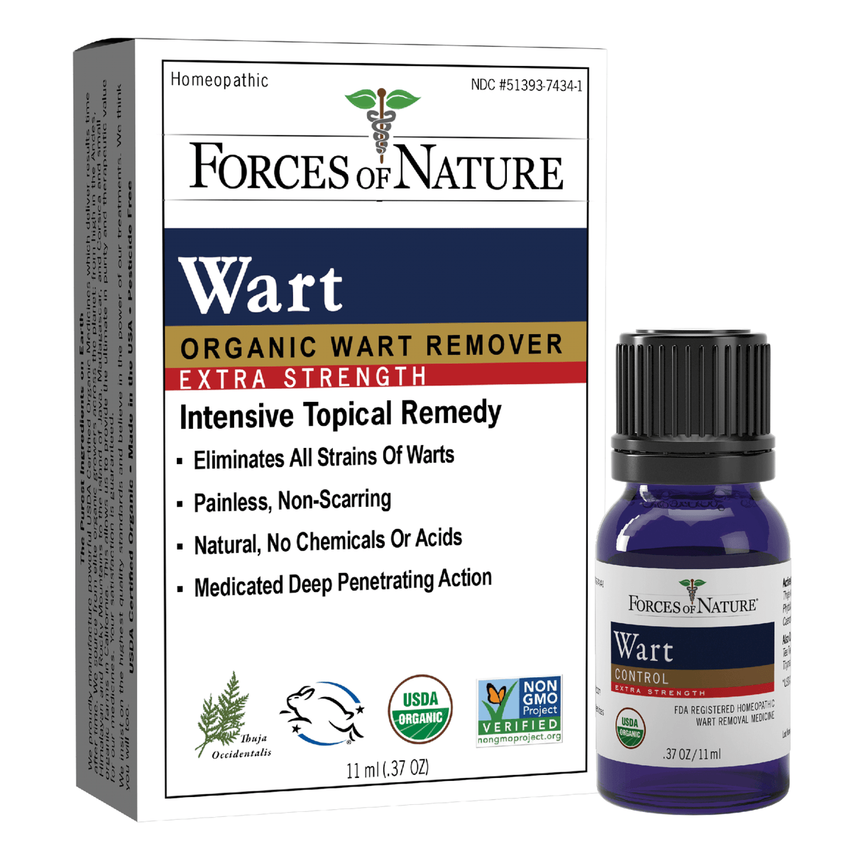 Forces Of Nature Wart Remover Extra Strength, 0.37 oz.