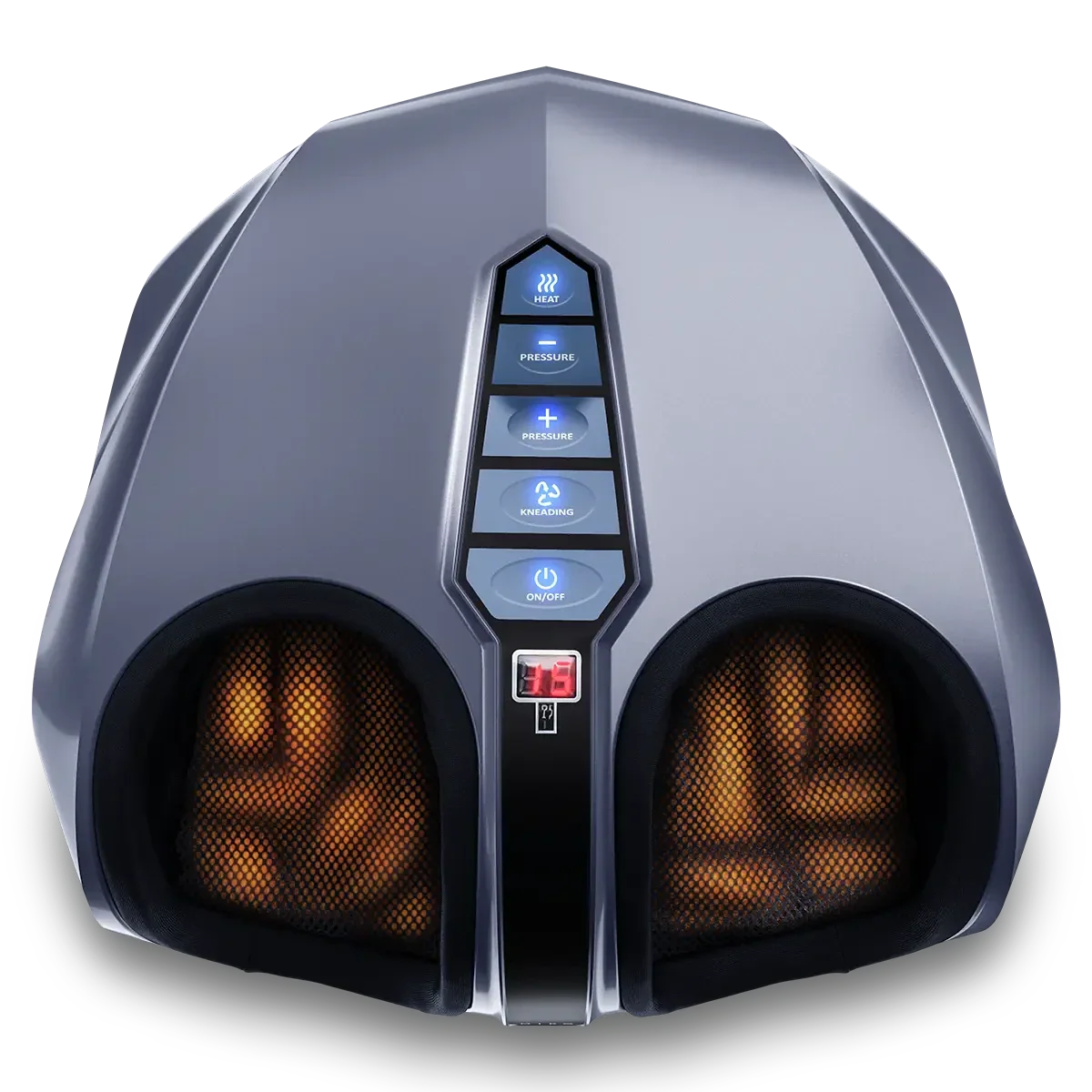 Yoisho foot massager in charcoal grey with heat and vibration adjustment