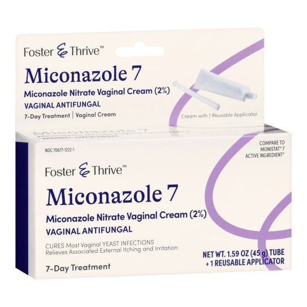Foster & Thrive Miconazole 7 Vaginal Antifungal Cream, 1.59 oz.