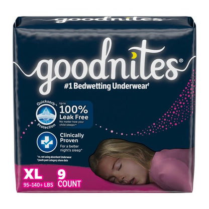 GoodNites® Absorbent Nighttime Underwear For Girls