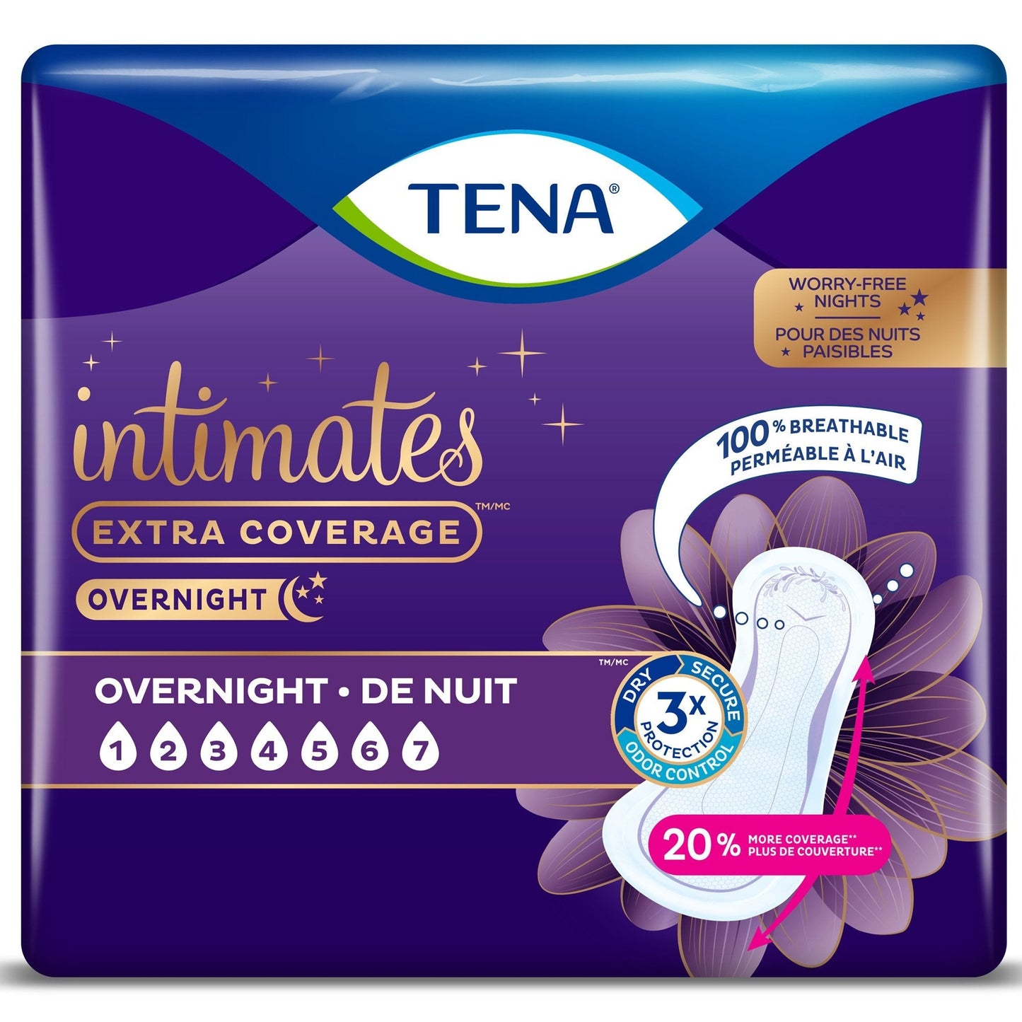 Tena® Intimates™ Overnight Bladder Control Pad, 16" Length, 28 ct