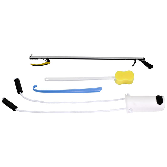 FabLife™ Daily Living Aid Kit with Reacher, Shoehorn, Sock-Aid, and Sponge Handle