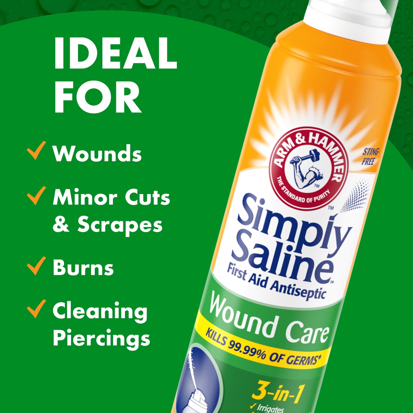 Simply Saline Plus 3 in 1 Wound Wash Spray Can, 7.1 oz.