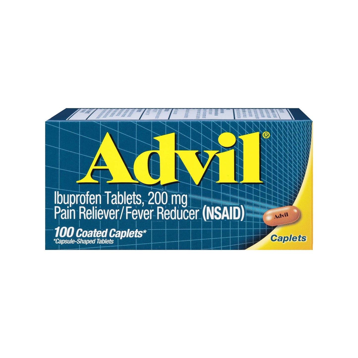 Advil Pain Relief 200 mg Strength Ibuprofen Caplet, 100 ct