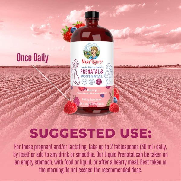 Mary Ruth's® Prenatal & Postnatal Liquid Multivitamin, Berry, 32 oz.
