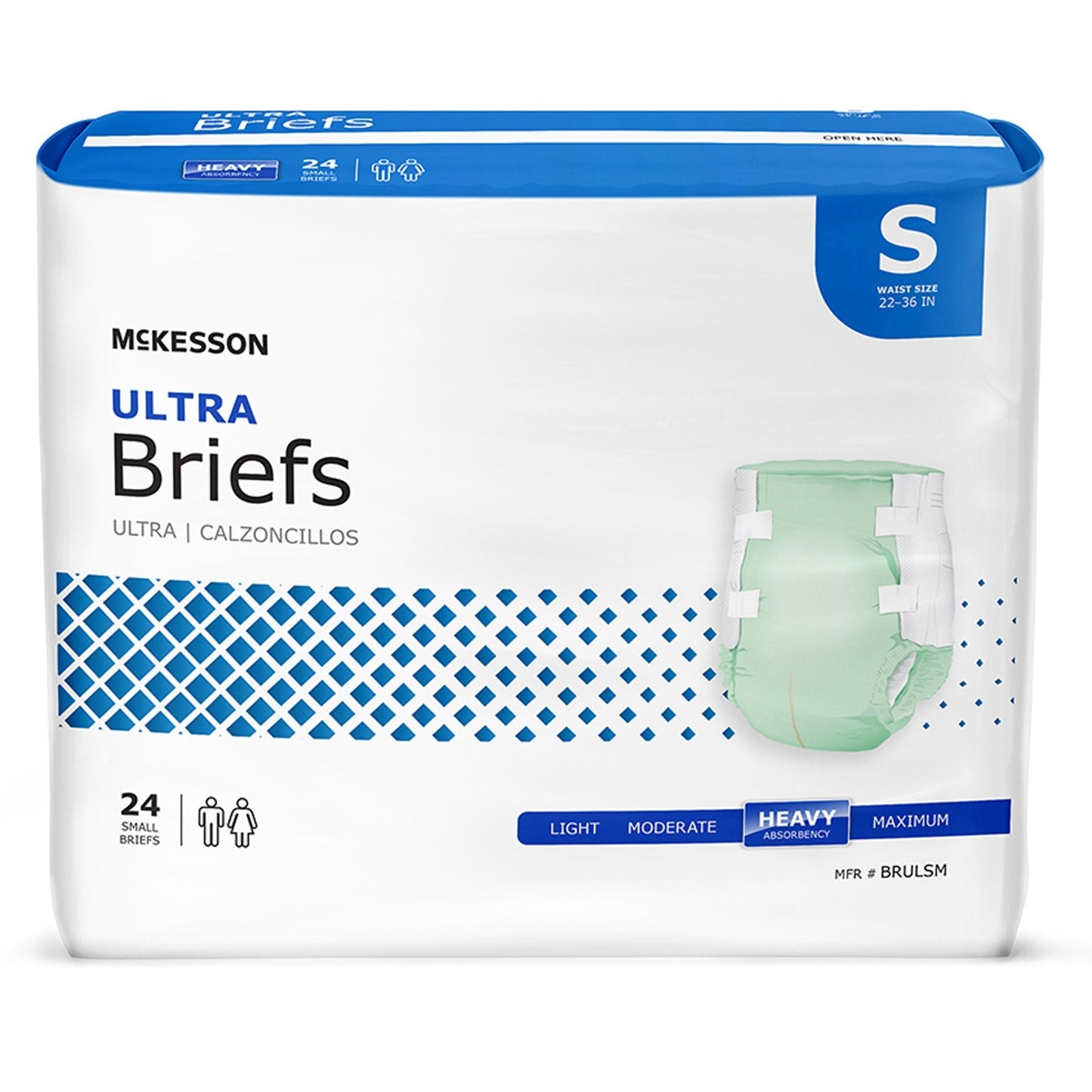 McKesson Ultra Heavy Absorbency Incontinence Brief, Small, 96 ct