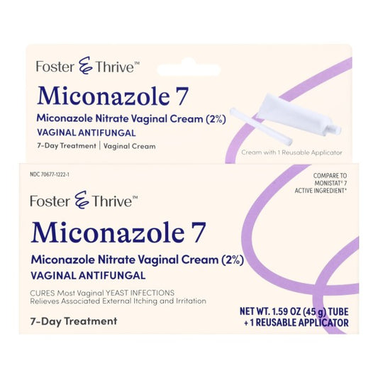 Foster & Thrive Miconazole 7 Vaginal Antifungal Cream, 1.59 oz.