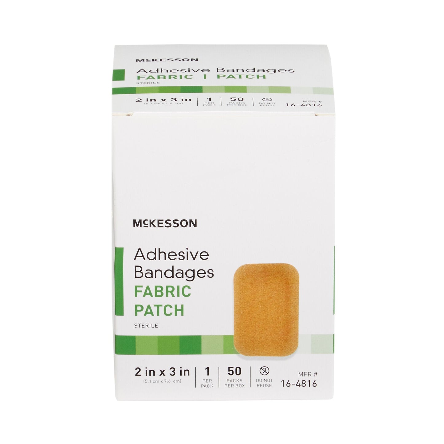 McKesson Tan Adhesive Bandage Patches, 2 x 3 in., 50 ct.