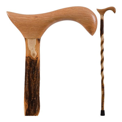 Brazos Twisted Derby Handle Handcrafted Walking Cane, 34-37 Inch